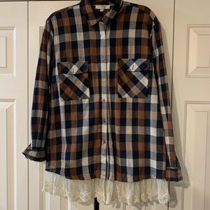 Feminine Lace Flannel